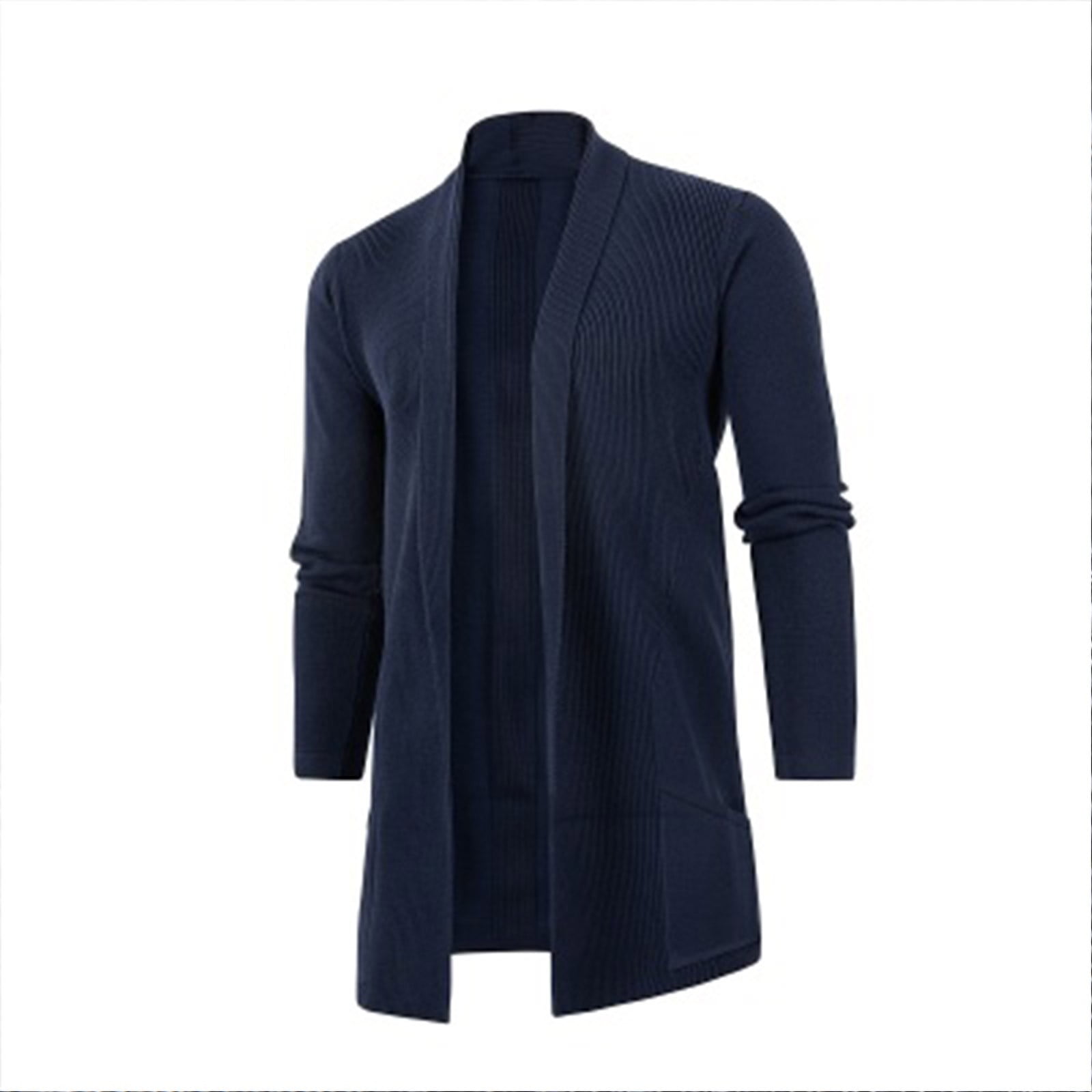 Men's Sweater Mid-Length Large Pocket Hooded Cardigan main image 1