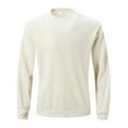 thumbnail image 1 of Miluxas Mens Casual Slim Fit Long Sleeve T-Shirts Soft Lightweight V-Neck/Crew-Neck Tops Khaki 12(XXL), 1 of 1