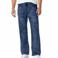thumbnail image 1 of Miluxas Mens Classic Loose Fit Jeans Straight Stretch Casual Baggy Denim Pants Blue XL(XL), 1 of 9
