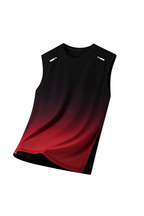 Mens Compression Shirt, Sleeveless Athletic Tank Tops,Football Undershirt Wicking Sport Red M(M)