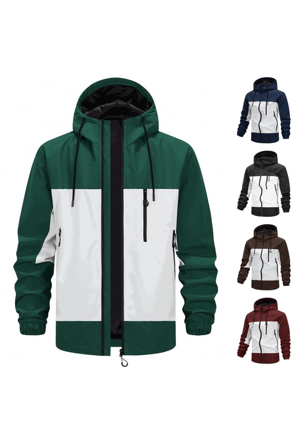 Mens Jackets with Hood Unisex Waterproof Shell Jacket Lightweight Coat for Cycling Golf Hiking Outdoors Wine XL(XL)