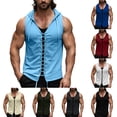 thumbnail image 1 of Miluxas Mens Lace Up Sleeveless Shirt Tunic Top Sport Vest for Men White XL(XL), 1 of 6
