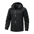 thumbnail image 1 of Miluxas Mens Lightweight Full Zip Hoodies Solid Long Sleeve Sports Jackets with Pocket Casual Drawstring Outdoors Hoodie Black, 1 of 3