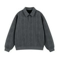 thumbnail image 1 of Miluxas Mens Long Sleeve Polo Shirts Classic Button Down Golf Shirt Fashion Casual Moisture Wicking Shirts with Pocket Dark Gray, 1 of 4