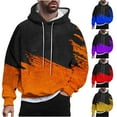 thumbnail image 1 of Miluxas Mens Ombre Color Hoodies Trendy Long Sleeve Drawstring Sweatshirt Pullover Big and Tall Casual Comfy Fall Outdoor Top Yellow, 1 of 6