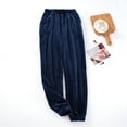 thumbnail image 1 of Miluxas Mens Plush Warm Pajama Pants, Fluffy Soft Fleece Sleep Pant with Pockets Lounge Pj Bottoms for Men Navy XXXL(XXXL), 1 of 4