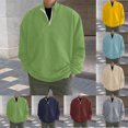 thumbnail image 1 of Miluxas Mens Quarter Zip Pullover Lightweight Sweater Casual Long Sleeve Half Zip Sweatshirt Yellow, 1 of 6