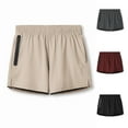 thumbnail image 1 of Miluxas Mens Running Gym Shorts 3 Inch Breathable Lightweight Athletic Sport Shorts Training Workout Shorts with Pockets Wine 8(XL), 1 of 3
