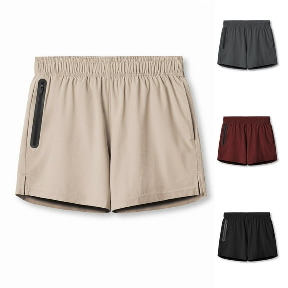 Miluxas Mens Running Gym Shorts 3 Inch Breathable Lightweight Athletic Sport Shorts Training Workout Shorts with Pockets Wine 8(XL)