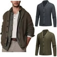 thumbnail image 1 of Miluxas Mens Shawl Collar Cardigan Sweater Button Down Ribbed Knit Sweaters Chunky Casual Cardigan Gray XL(XL), 1 of 8