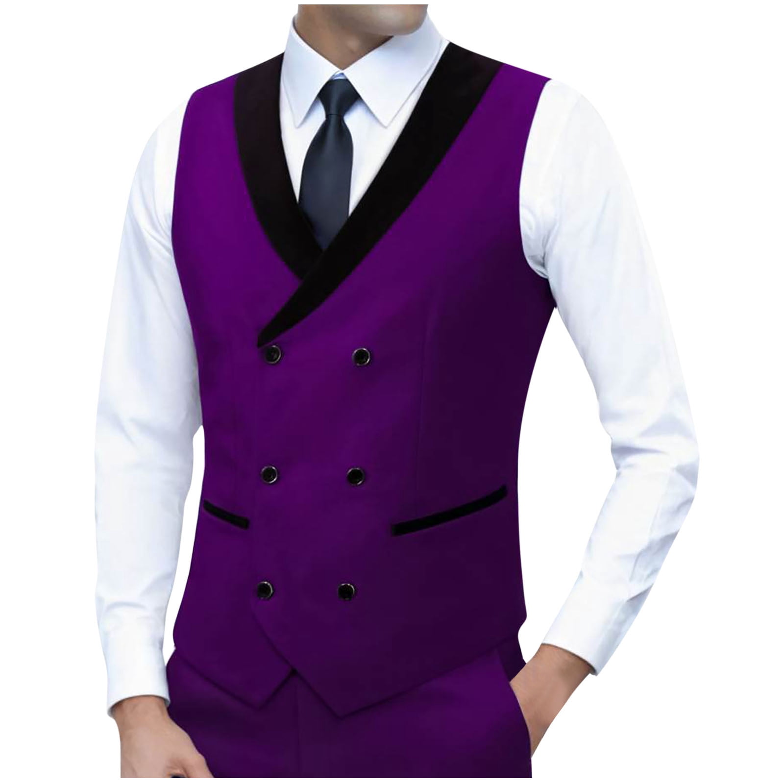 mens purple dress vest Purple Paisley Vest and Tie Set