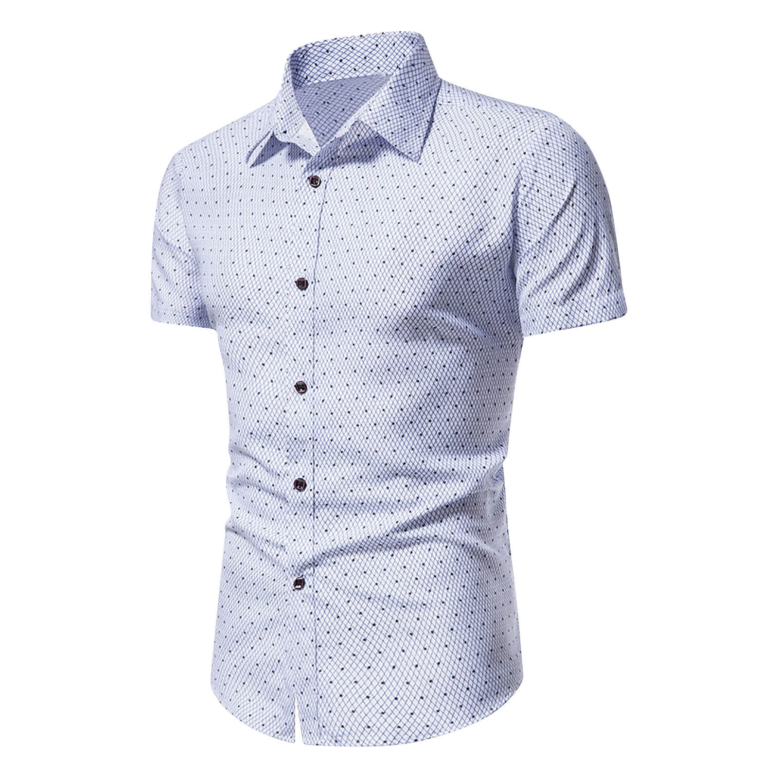 Miluxas Mens Slim Fit Shirts Clearance Short Sleeve Button Down Polo ...