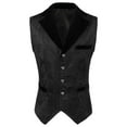 thumbnail image 1 of Miluxas Mens Suit Vest Paisley Floral Victorian Vests Gothic Steampunk formal Waistcoat Tuxedo Vests with Notched Lapels Black 8(XL), 1 of 8