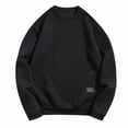 thumbnail image 1 of Miluxas Mens Sweater Crewneck Knit Waff Sweaters Casual Textured Pullover Sweater Black, 1 of 2