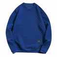 thumbnail image 1 of Miluxas Mens Sweater Crewneck Knit Waff Sweaters Casual Textured Pullover Sweater Blue, 1 of 2