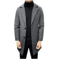 thumbnail image 1 of Miluxas 2025 Clearance! Mens Trench Coat Clearance Collar Single Breasted Peacoat Winter Overcoat, 1 of 5
