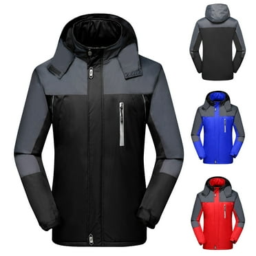 Miluxas 2025 Clearance! Mens Windproof Jacket Clearance Waterproof Lightweight Mountain Sport Jacket for Men Hooded Windbreaker Raincoat