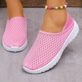 thumbnail image 1 of Miluxas Mules for Women Slip on Mesh Sneakers Shoes Ladies Breathable Mules Comfortable Outdoor Walking Shoes Pink 6(37), 1 of 9