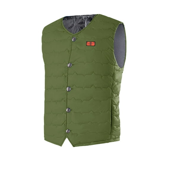 Miluxas Outdoor Warm Clothing Heated for Riding Skiing Fishing Charging Via Heated Coat Green