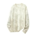 thumbnail image 1 of Miluxas Oversized Acid Washed Sweatshirts for Men Heavyweight Vintage Pullover Blouse Y2K Streetwear Shirts Unisex Beige, 1 of 4