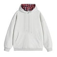 thumbnail image 1 of Miluxas Oversized Hoodie Men Long Sleeve Pullover Sweatshirts Soft Drawstring Solid Baggy Fashion Fall Shirts with Pocket Gray, 1 of 6