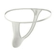 thumbnail image 1 of Miluxas Pants for Men New Ice Silk Sexy Mens Briefs Thongs G-String Underwear White 6(M), 1 of 2