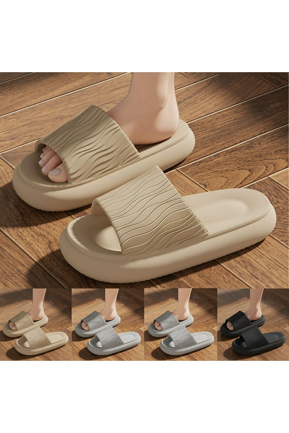 Pillow Slippers for Women Men Cloud Slippers Shower Slippers Sandals House Slides Soft Non-Slip Indoor & Outdoor Red 10-10.5(44)