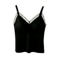 thumbnail image 1 of Miluxas Pj Tank Tops Womens Cotton Camisole Tank Tops with Shelf Bra Stretch Undershirts Black 8(L), 1 of 3