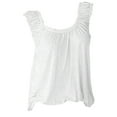 thumbnail image 1 of Miluxas Plus Size Tank Tops Clearance Women Sleeveless Solid Blouse Pullover Tank Tops Shirt White 8(L), 1 of 9