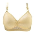 thumbnail image 1 of Miluxas Plus Women Bra Clearance Women's Comfortable Lace Breathable Bra Underwear No Rims Beige 8(L), 1 of 3