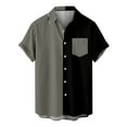 thumbnail image 1 of Miluxas Polo Shirts for Men Clearance Men Casual Non-positioning Printing Buttons Beach Turndown Short Sleeve Shirt Blouse Black 6(XL), 1 of 6