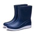 thumbnail image 1 of Miluxas Rain Boots for Men Waterproof Fashionable Rubber Boots Non-slip Outdoor Garden Boots Mid Calf Muck Work Shoes Comfort Lightweight Rainboots for Fishing Climbing Blue 6(39), 1 of 3
