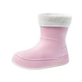 thumbnail image 1 of Miluxas Rain Boots for Women Solid Color Waterproof Boots Short Ankle Rain Shoes Anti-Slipping Rainboots for Ladies Lightweight Stylish Outdoor Work Booties Pink 5.5(36), 1 of 4