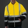 thumbnail image 1 of Miluxas Safety Jacket for Men Women Waterproof Reflective High Visibility Jacket Hi Vis Winter Bomber Jacket Hivisble Jacket Construction Work Jacket for Men with Pockets Yellow 6(L), 1 of 6
