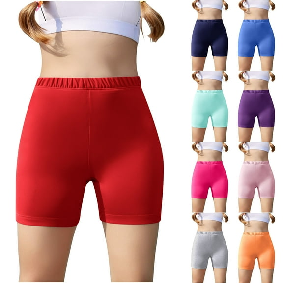 Miluxas Seamless Boxer - Seamless Boxer Briefs for Girl - Soft & Comfortable - Teen's Boyshort Underwear Red 13 Years