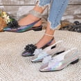 thumbnail image 1 of Miluxas Sequin Flats for Women Pointed Toe Wedding Shoes Work Casual Slip-On Dress Shoes Women Comfortable Dressy Flat White 9(42), 1 of 9