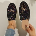 thumbnail image 1 of Miluxas Sequin Mules for Women Flats Comfortable Slip on Backless Loafers Closed Toe Slides Women's Pointed Toe Mules Shoes Gold 7(39), 1 of 9