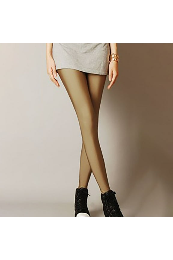 Shiny Leggings High Waist Neon Leggings Elastic Stretch Skinny Comfy Lightweight Pants Tights Disco Party Rave Gold 8(L)