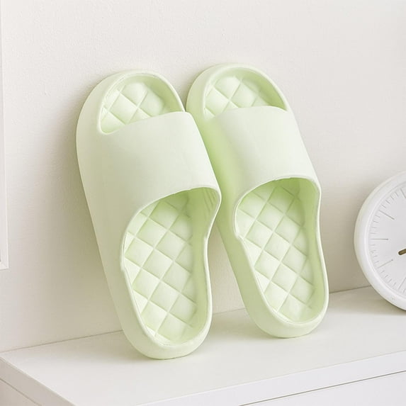 Miluxas Shower Slippers for Women Men , Quick Drying Lightweight Non Slip Open-toe Travel-friendly Breathable Shoes Slide Slippers for Bathroom,House Slipper,Outdoor Green 41