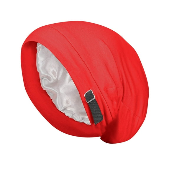 Miluxas Silky Bonnet Hair Bonnet for Sleeping Satin Lined Sleep Cap Hair Wrap for Sleep Chemo Headwear Beanies for Women Men