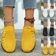 thumbnail image 1 of Miluxas Slip On Shoes for Women - Casual Comfortable Walking Sneakers for Women with Memory Foam Yellow 9.5(43), 1 of 7