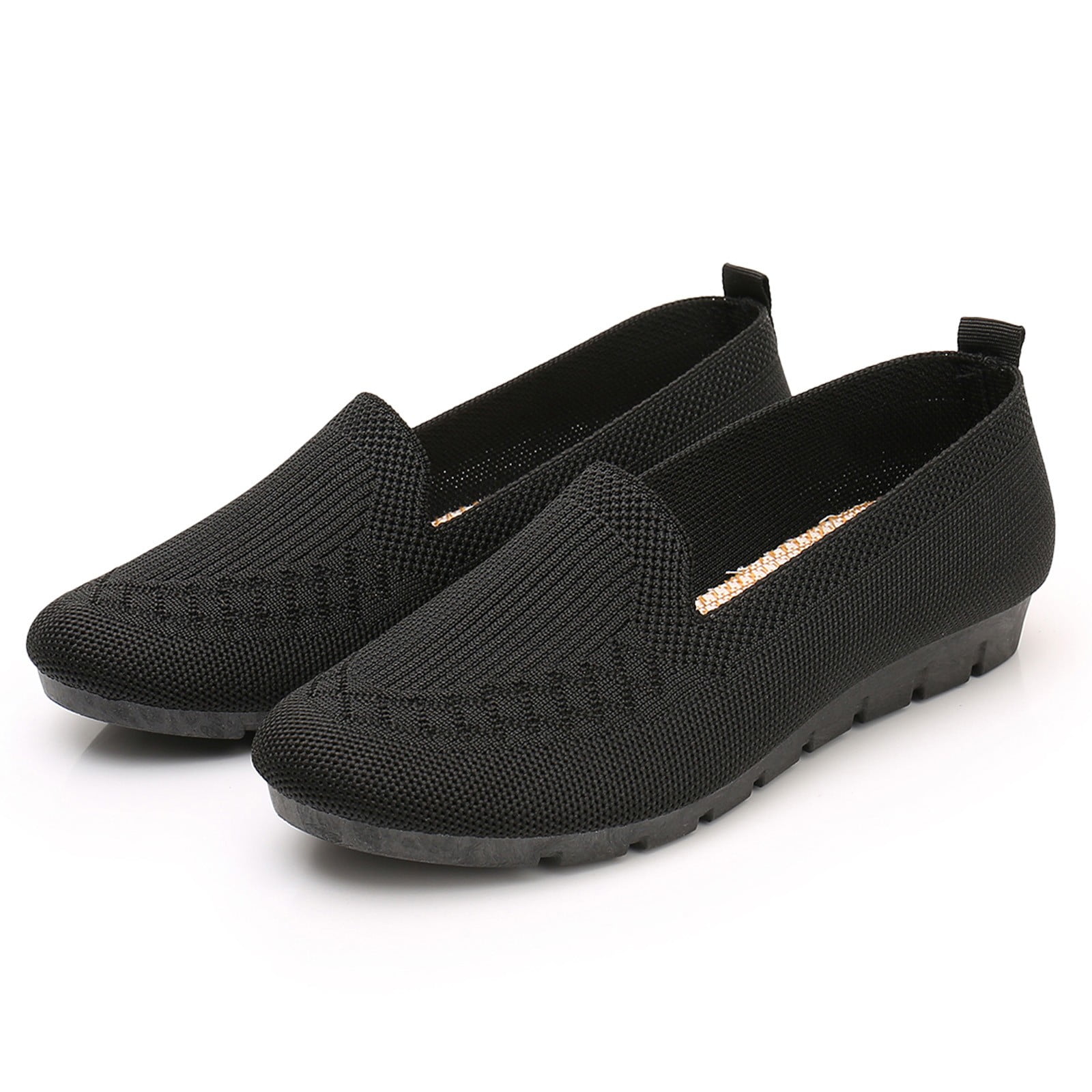 Urbann-Vibe Yellow Breathable Mesh Flats With Pointed Toe For All Day Comfort In Work And Travel