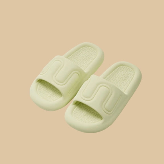 Miluxas Slippers for Women Men Bathroom Shower Shoes indoor Green 5.5-6(36)