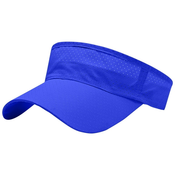 Miluxas Spring and Summer Outdoor Sunshade Straw Hat Empty Top Duck Tongue Hat Big Brim Cap Blue