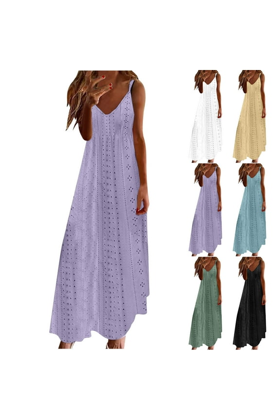 Swimsuit Cover Up for Women Crochet Hollow Out Summer Dresses for Women Beach Long Dresses Yellow 10(XL)