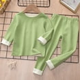 thumbnail image 1 of Miluxas Toddler Baby Boys Fall Outfits Long Sleeve Pull On Sweatshirt Elastic Waist Pants 2Pcs Solid Clothes Set Clearance Green 4 Years, 1 of 4