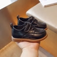 thumbnail image 1 of Miluxas Toddler Boys Girls Dress Shoes Leather Loafers Shoes Wedding Church Dress Shoes Loafer Flats for Baby Little Kids Black 12(28), 1 of 7