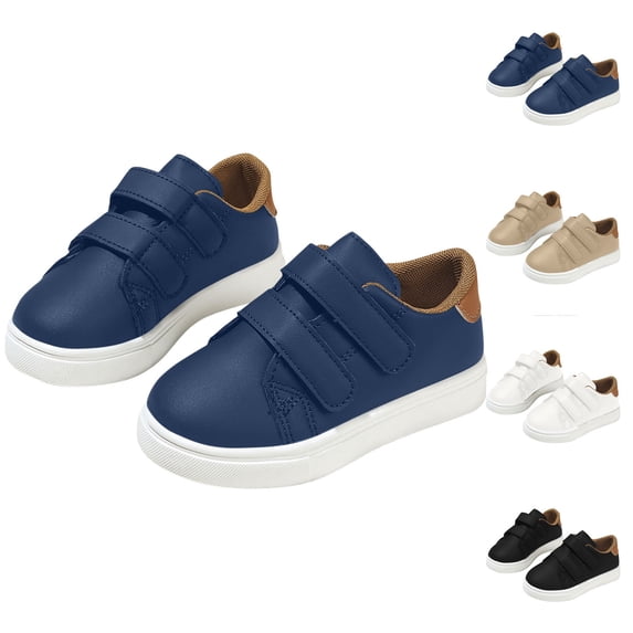Miluxas Toddler Little Kid Cushioned Canvas Shoes Slip On Sneakers Soft and Durable White 12 M(30)