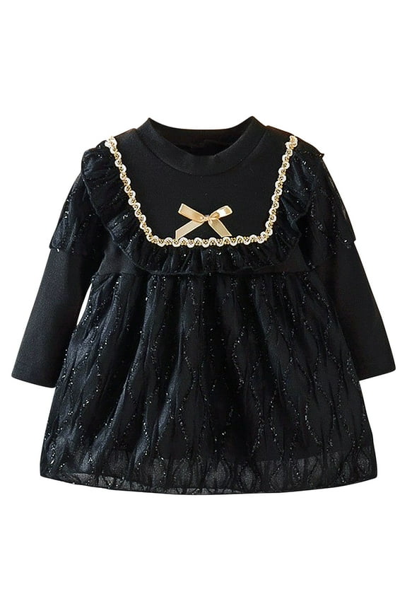 Toddler Nautical Sailor Dress Fall Long Sleeve Pleated School Uniform