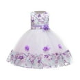 thumbnail image 1 of Miluxas Toddler Pageant Flower Girl Lace Dress Little Girls Party Wedding formal Dresses Purple 7 Years, 1 of 7